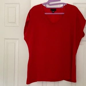 NWOT classic red cap sleeve shell type top